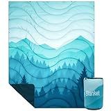 Qodia Camping Blanket, Waterproof Outdoor Blankets for Sleeping Packable Ultralight Puffy Camping Quilt for Hammock Hiking Picnic Stadium Beach Cold Weather 55"x78.8"