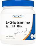 Nutricost L-Glutamine Powder (500 Grams) Unflavored, 100 Servings, GMO-Free