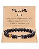 KOXMOON Fitness, Gym Gifts Accessories for Men Gym Lovers Pulseras Para Hombres Beaded Bracelets Christmas Gifts for Men