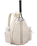 Sucipi Tennis Bag - Quilted Sling Crossbody Backpack, Water Resistant Racket Bag for Women Men, Suitable for Pickleball and Badminton