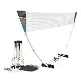 EastPoint Badminton Set, Pro Set, Outdoor Games, Net, 4 Rackets, Black/Grey