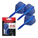 Target Darts K Flex Integrated Dart Flight and Shaft, No.6 Blue (Short) | 3-Pack K-Flex - No. 6, Kflex Precision-Molded 2-in-1 Dart Flights and Dart Shaft | Professional Dart Accessories