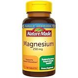 Nature Made Magnesium Oxide 250 mg, Magnesium Supplements for Men and Women, Support for Muscle, Heart, Bone and Nerve Health, 100 Tablets, 100 Day Supply