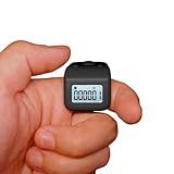 Arvakr Rechargeable Finger Counter, IPX8 Waterproof Lap Counter, Silent 6 Channels Digital Tasbih Tally Clicker with LED for Prayer Swimming Knitting Gift, Black