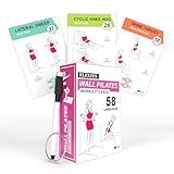 Flexies Wall Pilates Workouts For Women - 58 Exercise Cards with Wall Pilates Workout Postures, Instructions & Breathing Tips | Free Ring & Dry-Erase Marker to Create a Customize pilates at home Exercise Chart