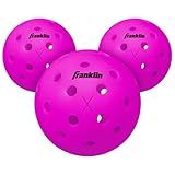 Franklin Sports X-40 Outdoor Pickleballs - USA Pickleball (USAPA) Official Pickleball Balls - Regulation Size Outdoor Court Pickleballs - Official Pickleball of US Open - Purple - 3 Pack