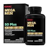 GNC Mega Men 50 Plus Multivitamin Caplets, Clinically Proven, Heart & Prostate Health, B Vitamins, Saw Palmetto, Memory, Vitamin D-3, 120 count