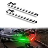 Boaton Marine Boat Navigation Lights, Night Fishing Light, No Drilling Adhesive Install Bow Lights For Pontoon, Bass Boats, Jon Boats, Jet Ski, Kayak