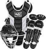 Rawlings | Player's 3 Series Catcher's Set | Baseball / Softball / T-Ball | Youth | Ages 12 & Under | Black / White