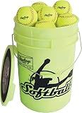 Rawlings | Bucket of 12 Practice Softballs | All Ages | 12" RFPBP12SY | Synthetic Cover