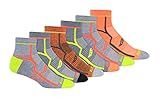 Saucony Men's RunDry Bolt Performance 6, 12 Pairs Quarter Socks, L-XL, Orange Assorted (6 Pairs), Large
