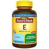 Nature Made Vitamin E 180 mg (400 IU) dl-Alpha, Dietary Supplement for Antioxidant Support, 300 Softgels, 300 Day Supply