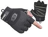 Seibertron Half Finger Padded Palm Lightweight Breathable Climbing Rope Gloves for Climbers, Rock Climbing, Rescue, Adventure, Sailing, Kayaking, Outdoor Sports Black L