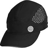 OutdoorEssentials Running Hat - Breathable Running Hats for Women & Men - Jogging Exercise Hiking Cap - Trail Baseball Tennis Black