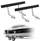SierraSquad 60" Boat Trailer Guide, 2PCS Rustproof Steel Trailer Guide ons, Trailer Guides with Carpet-Padded Boards, Mounting Parts Included, for Ski Boat, Fishing Boat, Sailboat Trailer