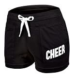 chassé Classic 100% Cotton Cheerleading Practice Short with Drawstring Black Adult Small