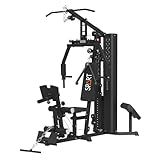 SPART Multifunctional Home Gym Station, Home Gym Exercise Equipment with 160LBS Weight Stack, Full Body Strength Training Workout Machine for Leg Press, LAT Pull Down, Chest Press, PEC Fly, Black