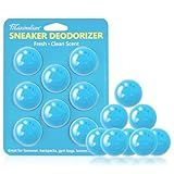 MAXIMILIAN Shoe Deodorizer Balls 8pcs Professional Shoe Fresheners Balls Foot Odor Eliminator Odor-Fighting Freshener for Neutralizing Odor and Refreshing Sneaker Shoes,Wardrobe,Bags,Blue