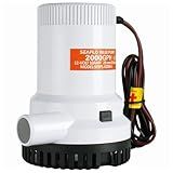 SEAFLO 01 Series 2000 GPH Bilge Pump – 12V, 1-1/8" Outlet, Marine Submersible Pump with Anti-Airlock Protection, CE & Rohs Certified, 4-Year Warranty | Reliable for Boats and Marine Applications