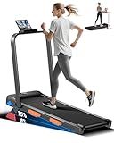 CURSOR FITNESS 3-in-1 Walking Pad Treadmill with 15% Incline 0.6-6.2MPH Foldable Quiet Walking Pad for Home Office 2.5HP Under Desk Compact Treadmill with 300LBS Capacity