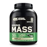 Optimum Nutrition Serious Mass, Weight Gainer Protein Powder, Mass Gainer, Vitamin C and Zinc for Immune Support, Creatine, Vanilla, 6 Pound (Packaging May Vary)