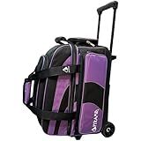 Pyramid Path Pro Deluxe Double Roller Bowling Bag (Black/Purple)
