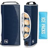 Golf Cooler Bag with Ice Packs - Golf Gifts for Men Fits in Golf Bags Golf Accessories Fathers Day Dad Gifts from Daughter Son Wife - Keeps 6 Beer Cans or 2 Wine Bottles Cold for Hours