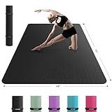 HAPBEAR Extra Large Yoga Mat - 72"x48"x6mm (1/4 inch), Non-Slip, Durable, Eco-Friendly, Thick Wide Exercise Mat for Home Workouts, Yoga, Pilates, Stretching, Meditation (Barefoot Exercise)