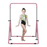 HYD-Parts Gymnastics Bar with Mat for Kids 3-9, Adjustable Height Gymnastic Horizontal Bars, Junior Training Bar, Gymnastics Equipment for Kids no Mat