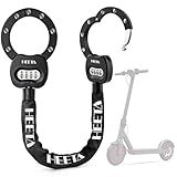 HEETA Electric Scooter Lock Anti Theft, 4 Digit Combination Bike Chain Lock, Heavy Duty Security Bicycle Lock Cable Accessories for E Scooter, E Bike, Motorcycle, Door, Gate & Fence