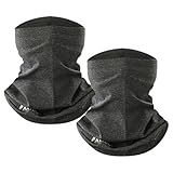 ISQ 2 Pack Winter Neck Gaiter Warm and Comfortable Male and Female Neck Warmer Suitable for Outdoor Skiing and Cycling (Black 2pc)