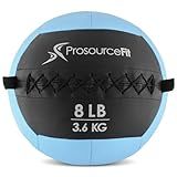 ProsourceFit Soft Medicine Balls, Wall Balls and Full Body Dynamic Exercises, Aqua 8 LB.