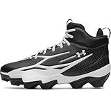 Under Armour Men's Spotlight Hammer Football Cleats, (001) Black/White/White, 11, US