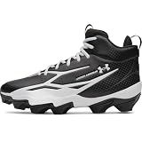 Under Armour Men's Spotlight Hammer Football Cleats, (001) Black/White/White, 10, US