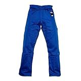 FUJI Sports Brazilian Jiu-Jitsu Gi Pants – Adult BJJ Pants, Flat Drawstring, Reinforced Cotton, For Training & Competition, Blue, Size, A3