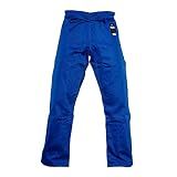 FUJI Sports Brazilian Jiu-Jitsu Gi Pants – Adult BJJ Pants, Flat Drawstring, Reinforced Cotton, For Training & Competition, Blue, Size, A3