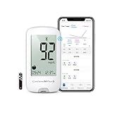 CareSens N Plus Bluetooth Blood Glucose Monitor Kit with 100 Blood Sugar Test Strips, 100 Lancets, 1 Blood Glucose Meter, 1 Lancing Device, Travel Case for Diabetes Testing Kit (Auto-Coding Glucometer kit with 1 Control Solution) for Personal Use