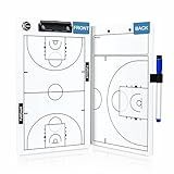 Basketball Coaching Board, 2026 Version Double-Sided Basketball Clipboard for Coaches, Dry Erase Whiteboard for Coaches, Solid Coaching Marker Boards, Portable and Efficient