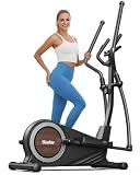 Niceday Elliptical Exercise Machine, Elliptical Machine for Home, Magnetic Elliptical Trainer with 15.5IN Stride, 16 Resistance Levels, 400LBS Loading Capacity Brown