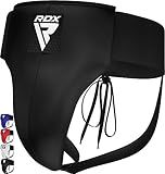 RDX MMA Abdominal Guard Groin Cup Boxing Adult Abdo Protector Jock Strap Muay thai, Medium, Black, Medium, Black