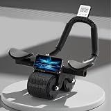 2026 Upgraded Ab Roller Wheel with Knee Mat &Timer - Automatic Rebound Abdominal Wheel with Elbow Support, Abs Workout Equipment for Core Strength Training, Ab Exercise Roller for Women Men