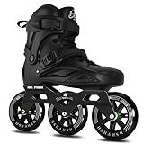 3-Wheel Inline Skates for Women Men, High Performance Roller Skates Blades with 110mm Wheels, Professional Fitness Inline Speed Skates for Female Male Unisex (Men9-9.5/Women10-10.5)
