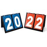 HSZJsto Portable Flip Scoreboard - Score Board for Baseball Football Soccer Scoreboard Score Keeper, for Basketball, Football, Tennis, Badminton etc Competitive Sports