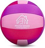 AceVernine Soft Indoor Volleyballs for Practicing Inside House and Yard, Safe and Silent Volleyball for Girls Boys Kids Youth Beginners Training Back to School Easter Gifts (Pink, Size 5)