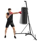 Yes4All 150lbs Portable Heavy Bag Stand, Easy Foldable Heavy Boxing Bag Stand with Lock Pins, Adjustable Height Punching Bag Stand