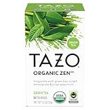 TAZO Organic Zen Green Tea, Caffeinated Tea with Refreshing Lemongrass & Spearmint, 16 Total Bags