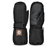 RIGWARL Waterproof Kids Mittens with Long Cuffs, Windproof Kids Ski Snow Mittens for Boys Girls, Anti-Slip Winter Kid Gloves for Skiing Snowboarding Sledding Snowball Fight Ice Skating Alaska Cruise