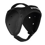 Wrestling Headgear - BJJ Headgear - Grappling Headgear - Ear Guard - Ultra Soft Ear and Head Guard (Black, Adult)