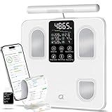 arboleaf Scale for Body Weight, Smart Scale with BMI, Body Fat, Muscle Mass, 26 Metrics Full Body Composition Analyzer, 8-Electrode High Precision Digital Bathroom Scale, Bluetooth Sync, White
