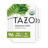 TAZO Organic Zen Green Tea, Green Tea Zen for Health and Wellness, 96 Total Tea Bags (16ct - Pack of 6)